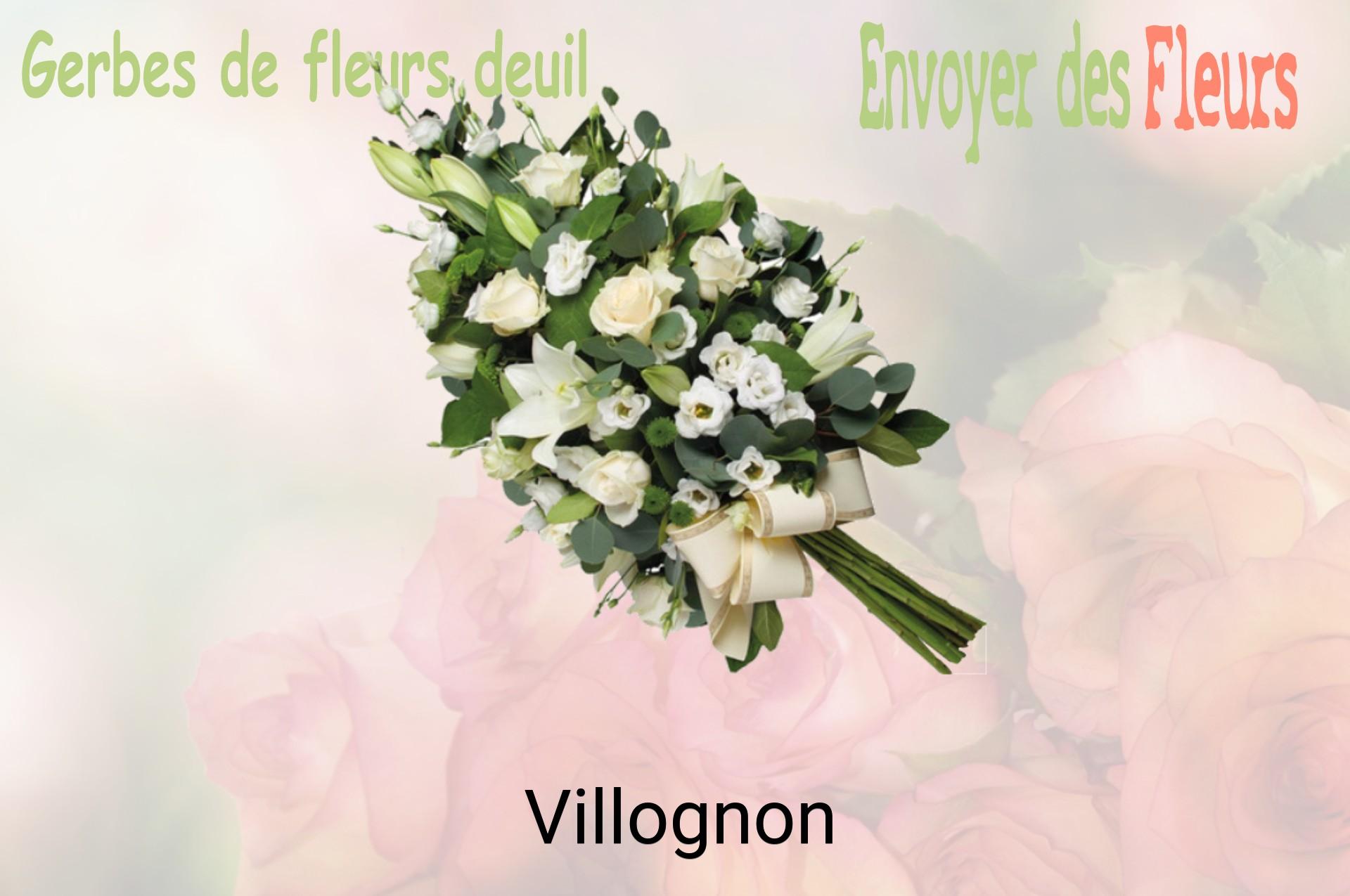 Gerbe de fleurs de deuil livrée à Villognon